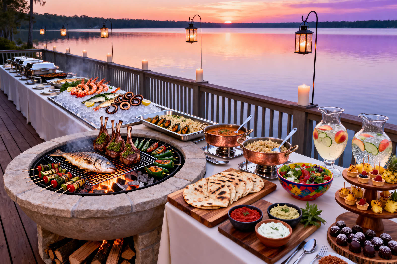 outdoor BBQ party catering